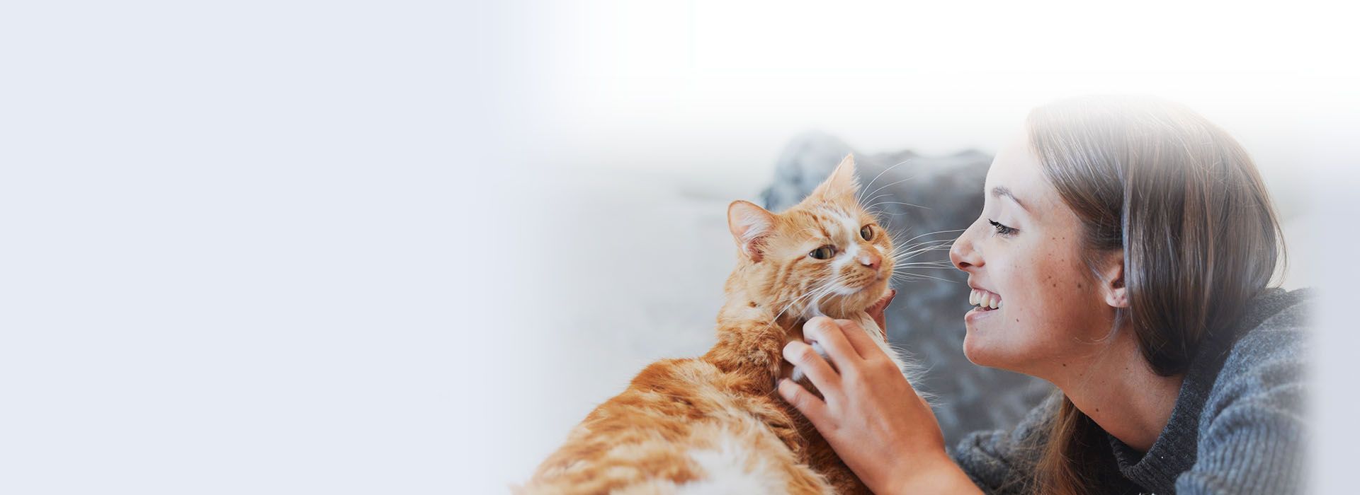 happy woman with white dog outdoor